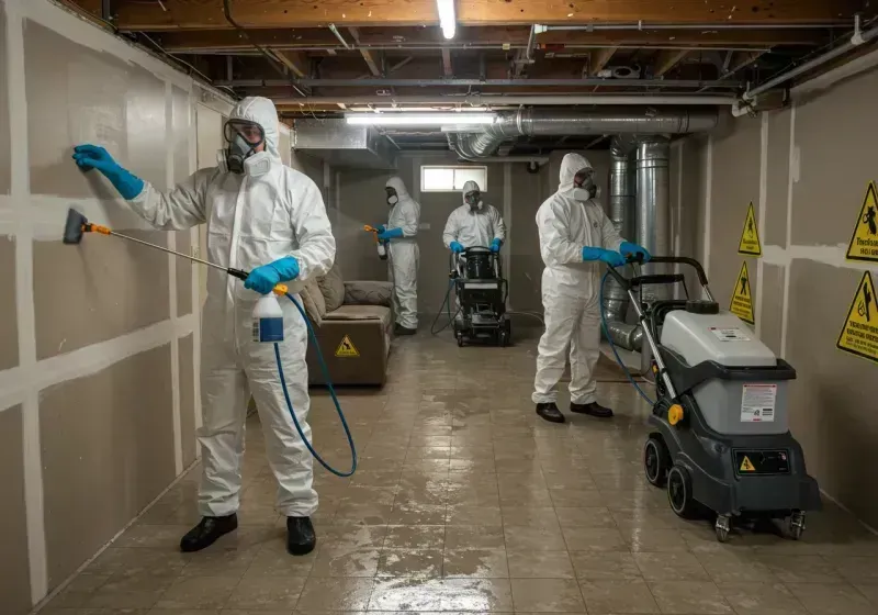 Basement Moisture Removal and Structural Drying process in Hamilton County, NE